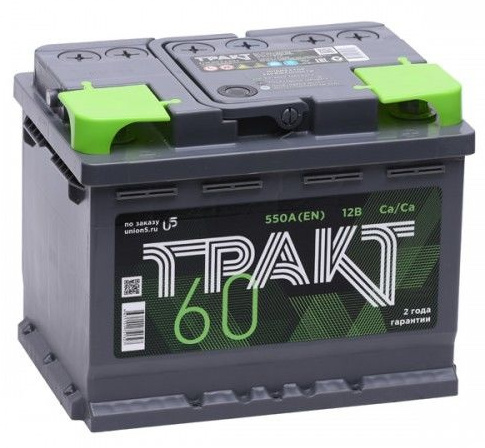 Аккумулятор автомобильный Тракт 60Ah 550A (п.п.)